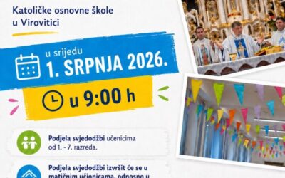 Podjela svjedodžbi učenicima od 1. do 7. razreda