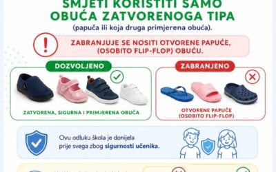 Obavijest roditeljima vezano za školsku obuću